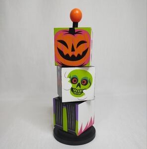 Hyde And Eek Boutique Halloween Character Theme Decorative Rotating Block Tower